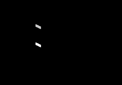 Animation of a continuous and a flickering light source as seen during a saccadic eye movement.
